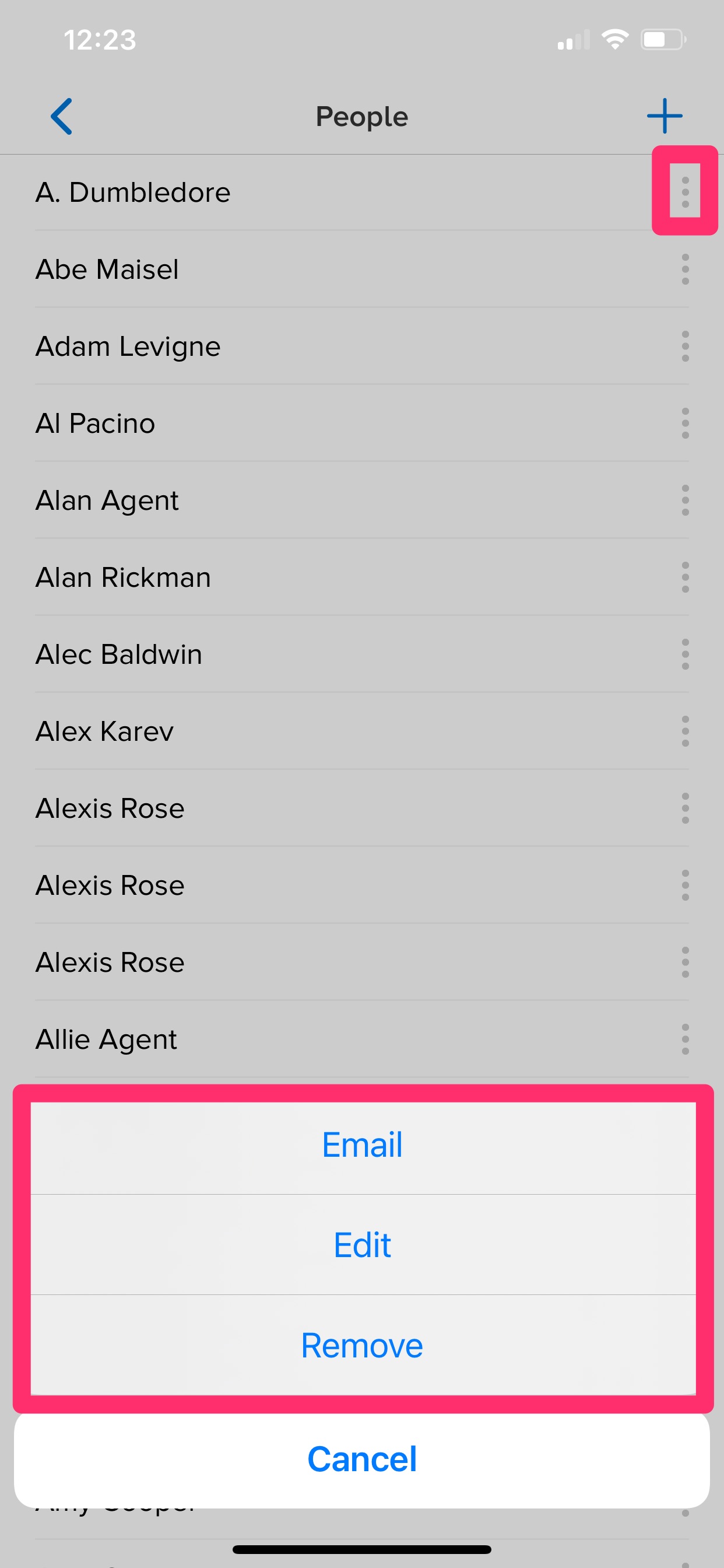 iOS - Managing People