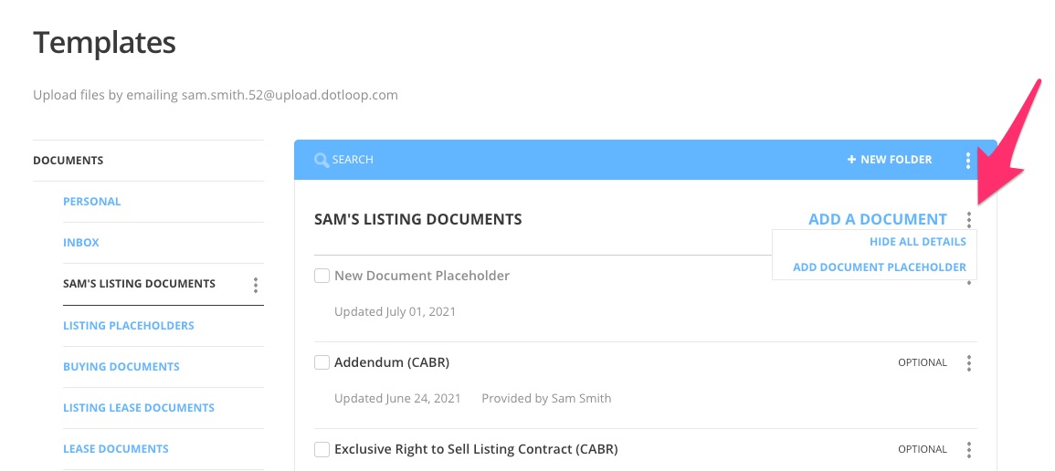 Document Placeholders