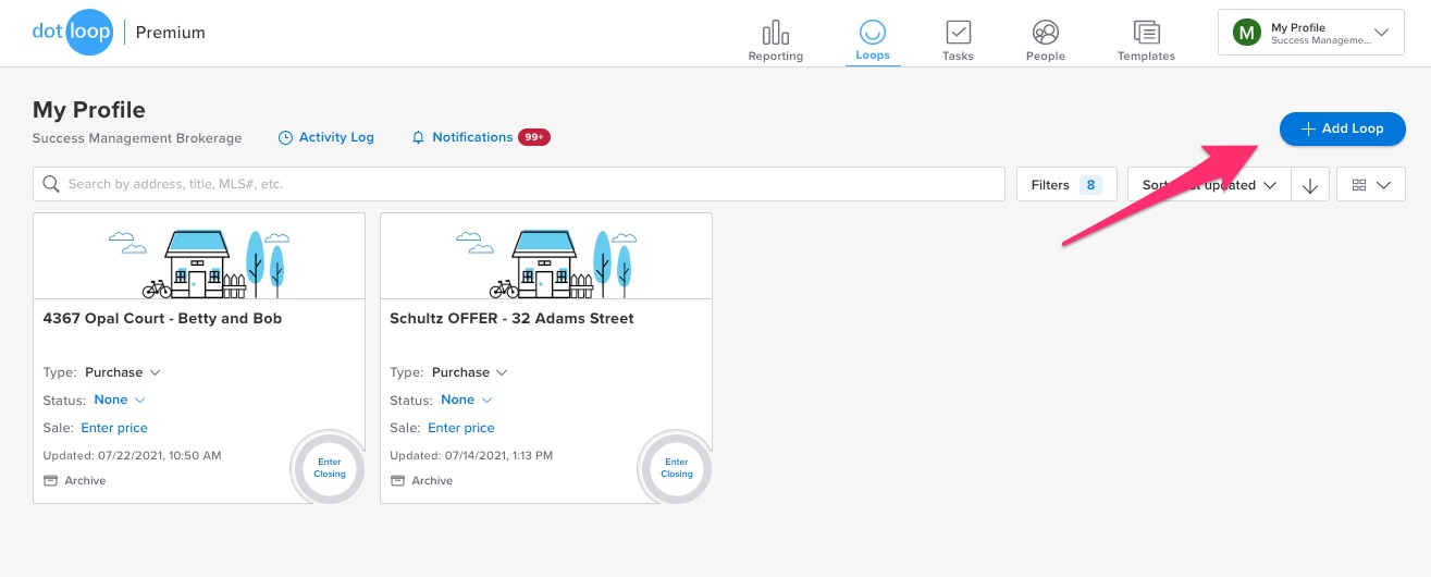 Using a Loop Template