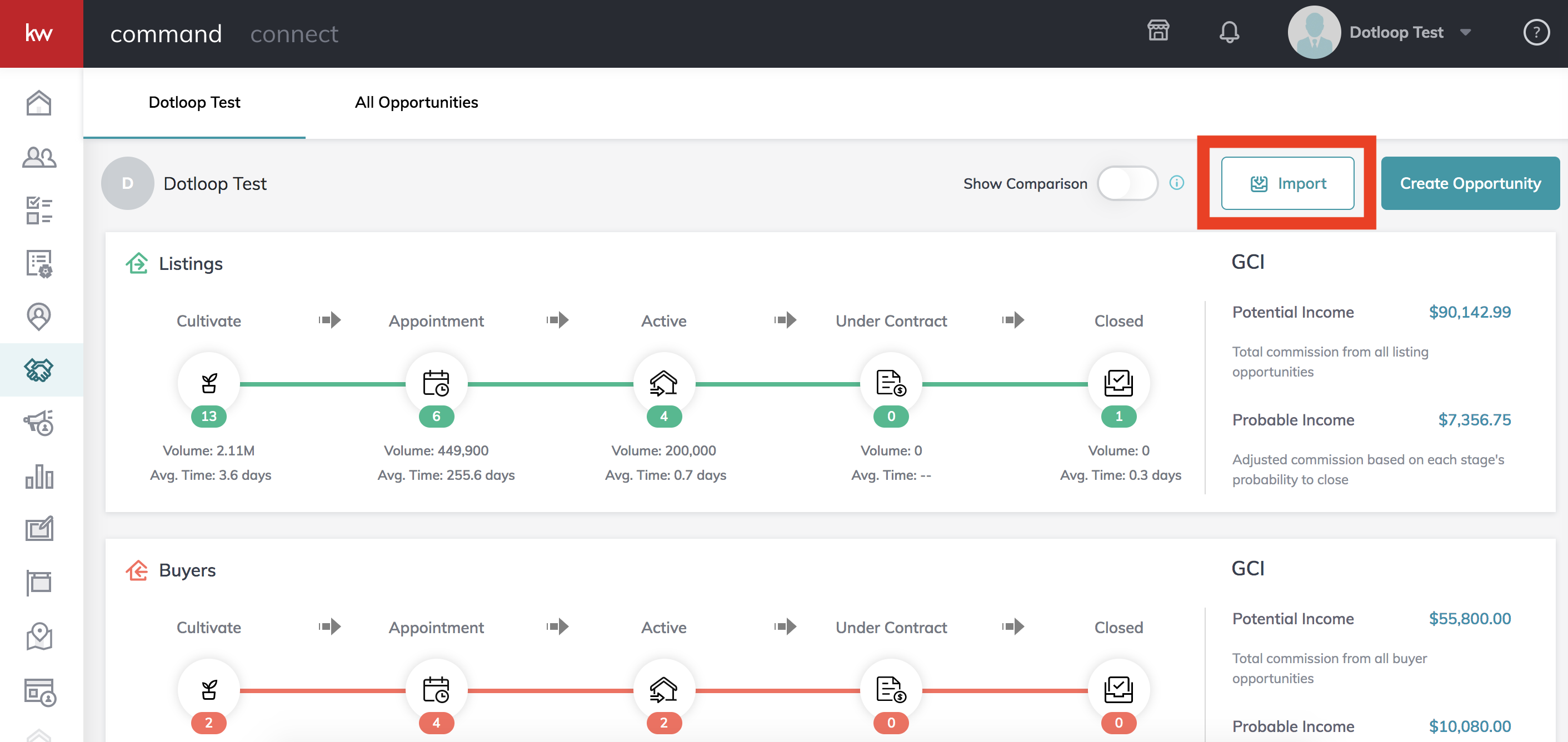 Importing Completed Loops Into Command
