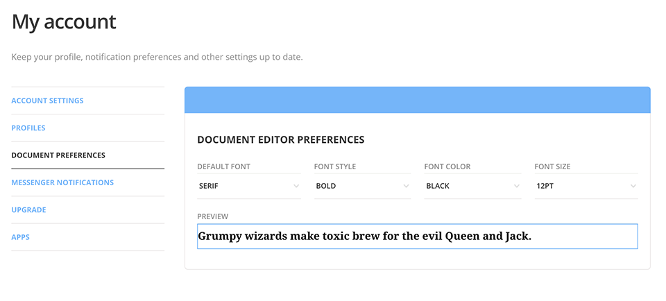 Document Preferences