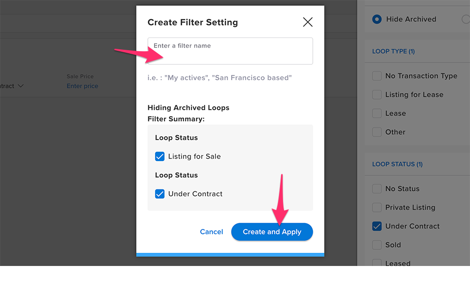 Filters and Sorting