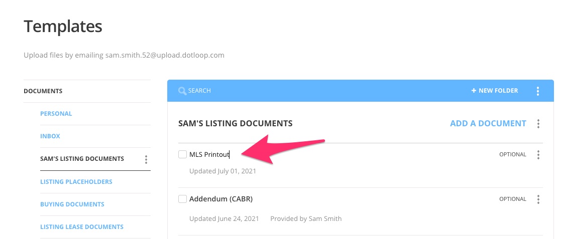 Document Placeholders