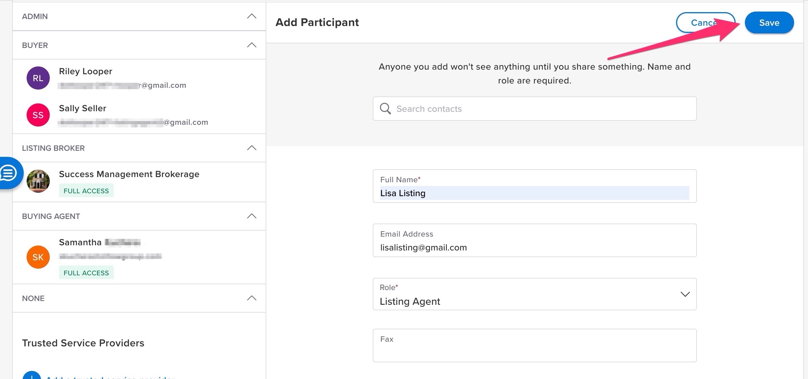 2.0 Sharing to an agent who does not use dotloop