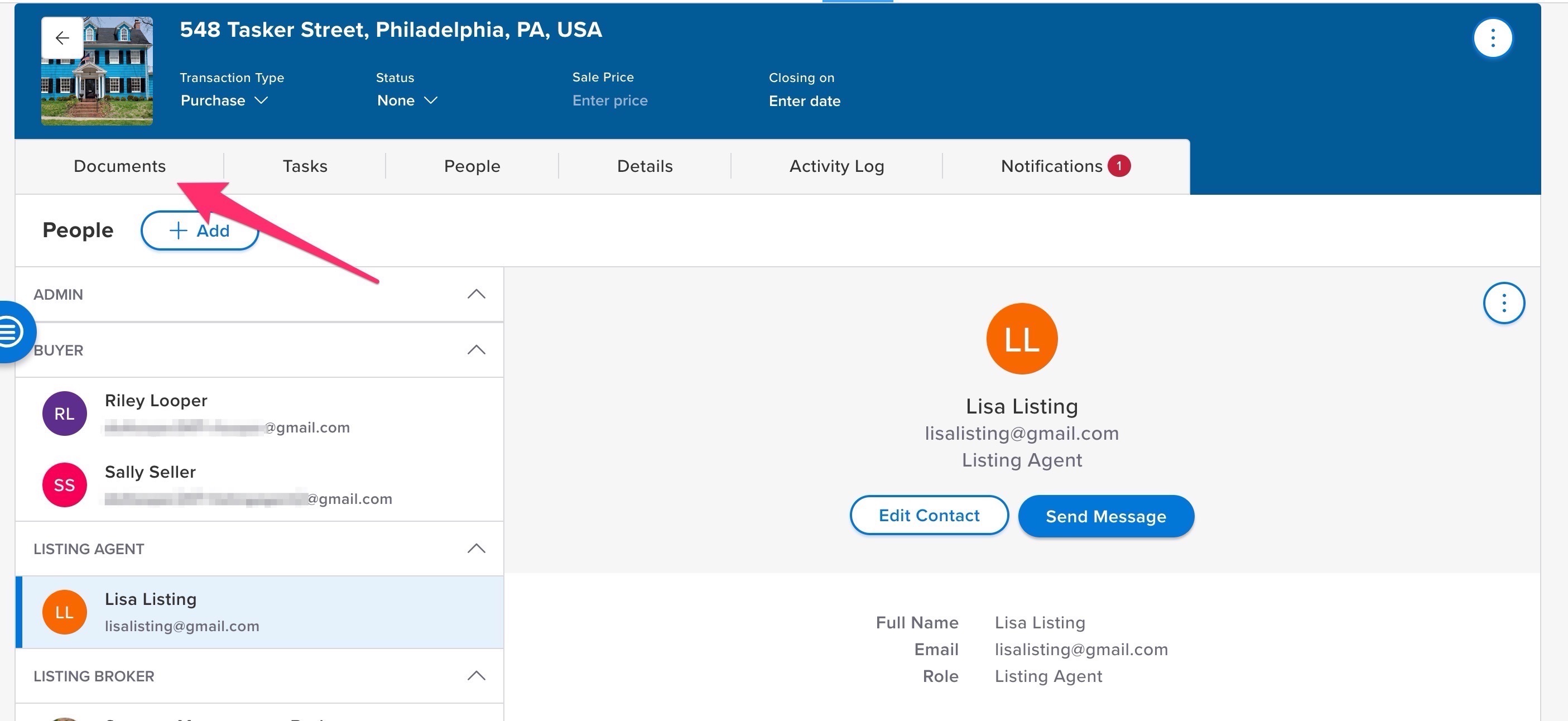 2.0 Sharing to an agent who does not use dotloop