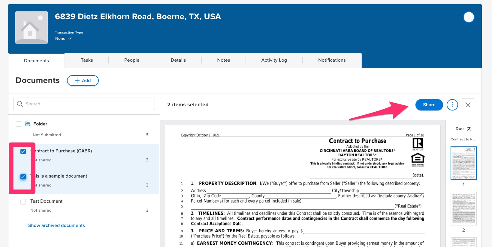 2.0 Using a Share Routing Template